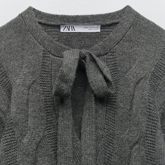 ZARA CABLE-KNIT DRESS - Picture 7 of 8